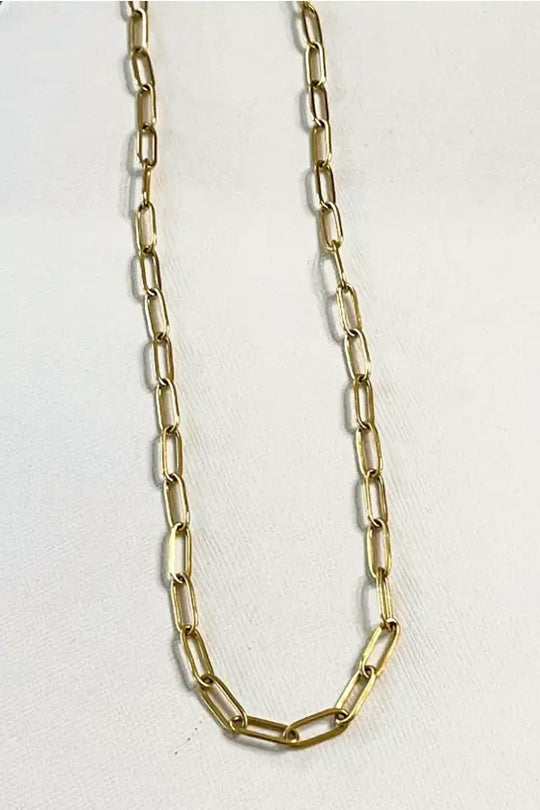 Lexi Paperclip Gold Necklace - Jewelry