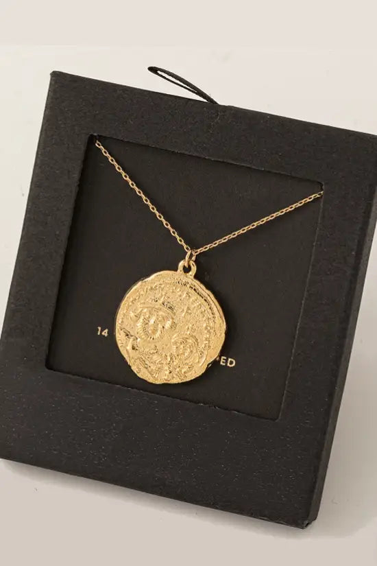Old Coin Gold Pendant Necklace - Jewelry
