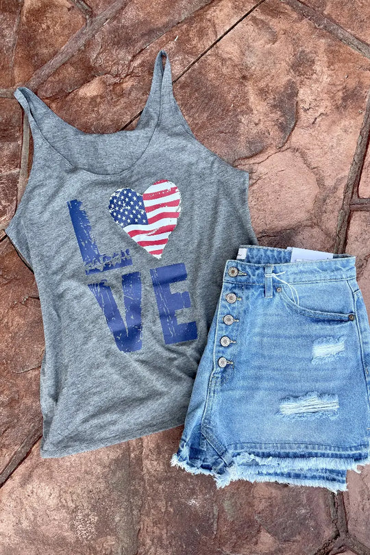 LOVE USA TANK *Exclusive design by Melissa Jean - Tops
