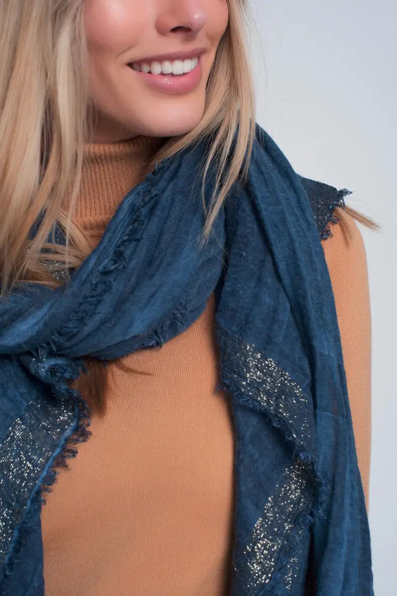 Lightweight Soft Blue Scarf - Scarves & Hats