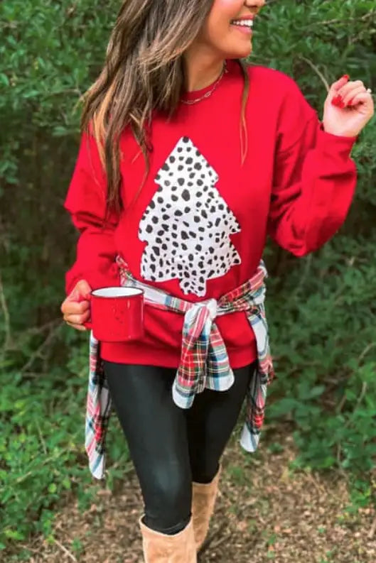 Dalmation Red Sweatshirt - Shirts & Tops
