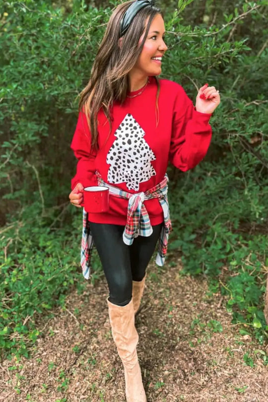 Dalmation Red Sweatshirt - Shirts & Tops