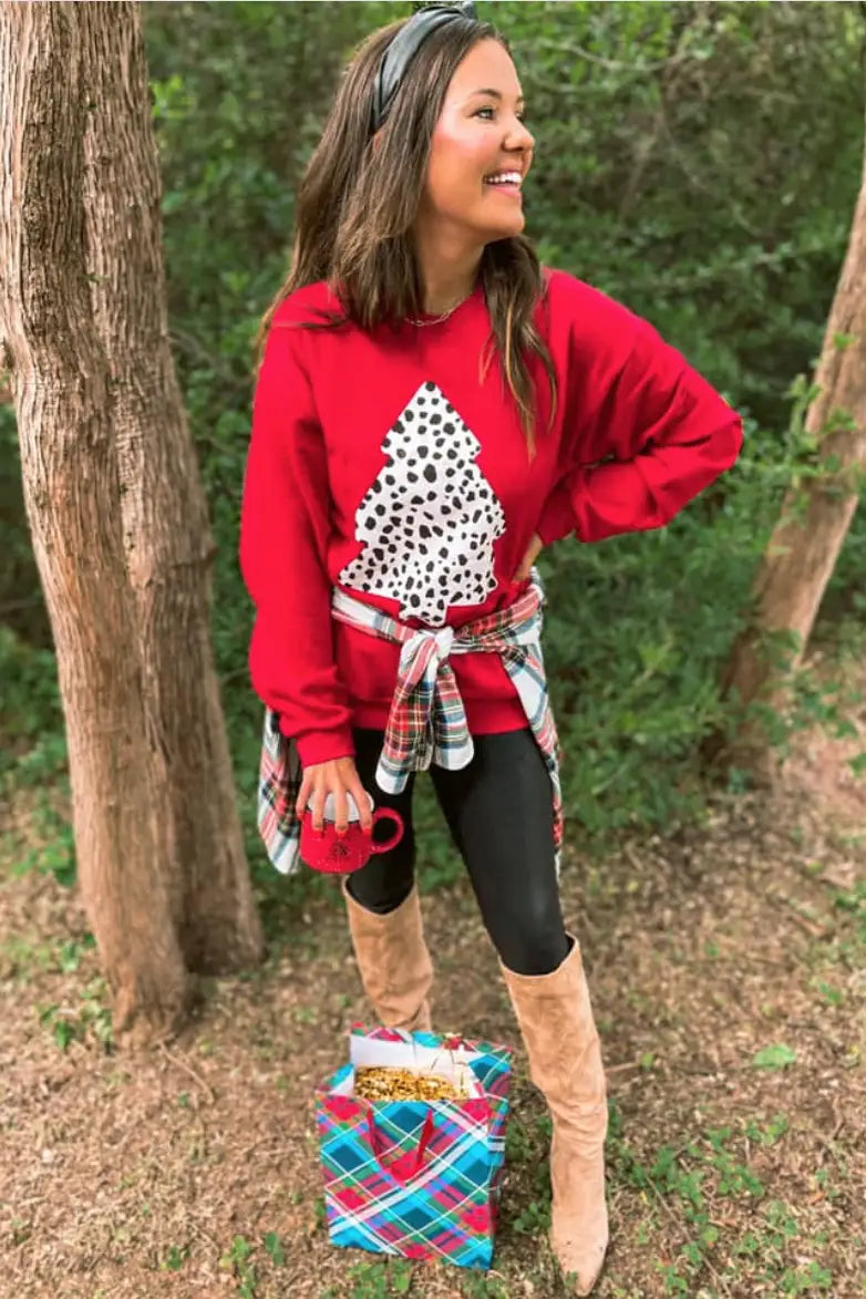 Dalmation Red Sweatshirt - Shirts & Tops