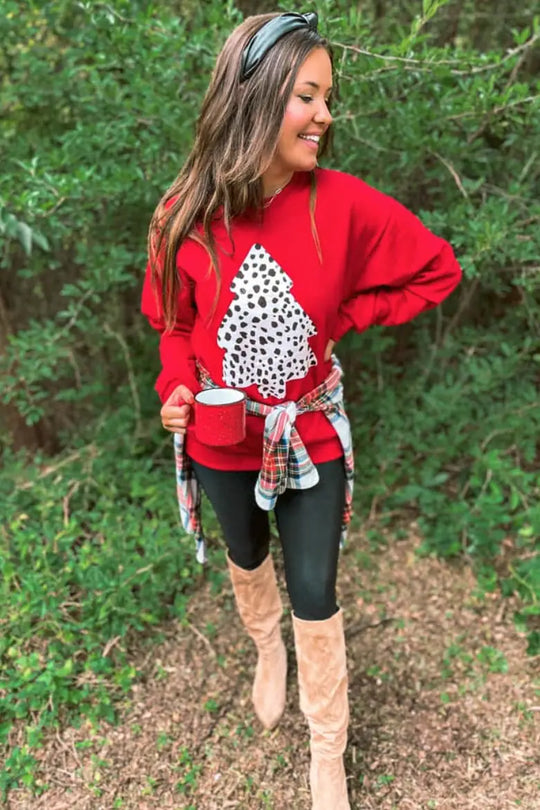 Dalmation Red Sweatshirt - Shirts & Tops