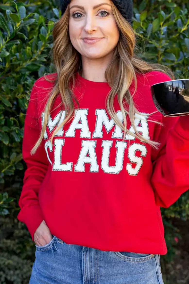 Mama Claus Red Sweatshirt - Tops