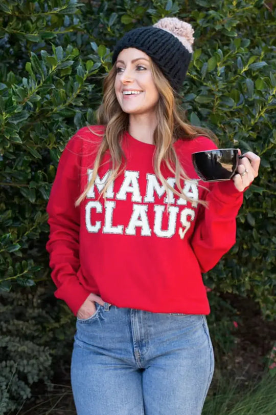 Mama Claus Red Sweatshirt - Tops