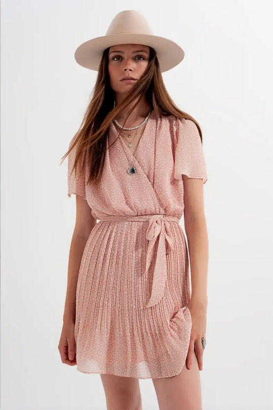 Ellie Pink Leopard Mini Dress