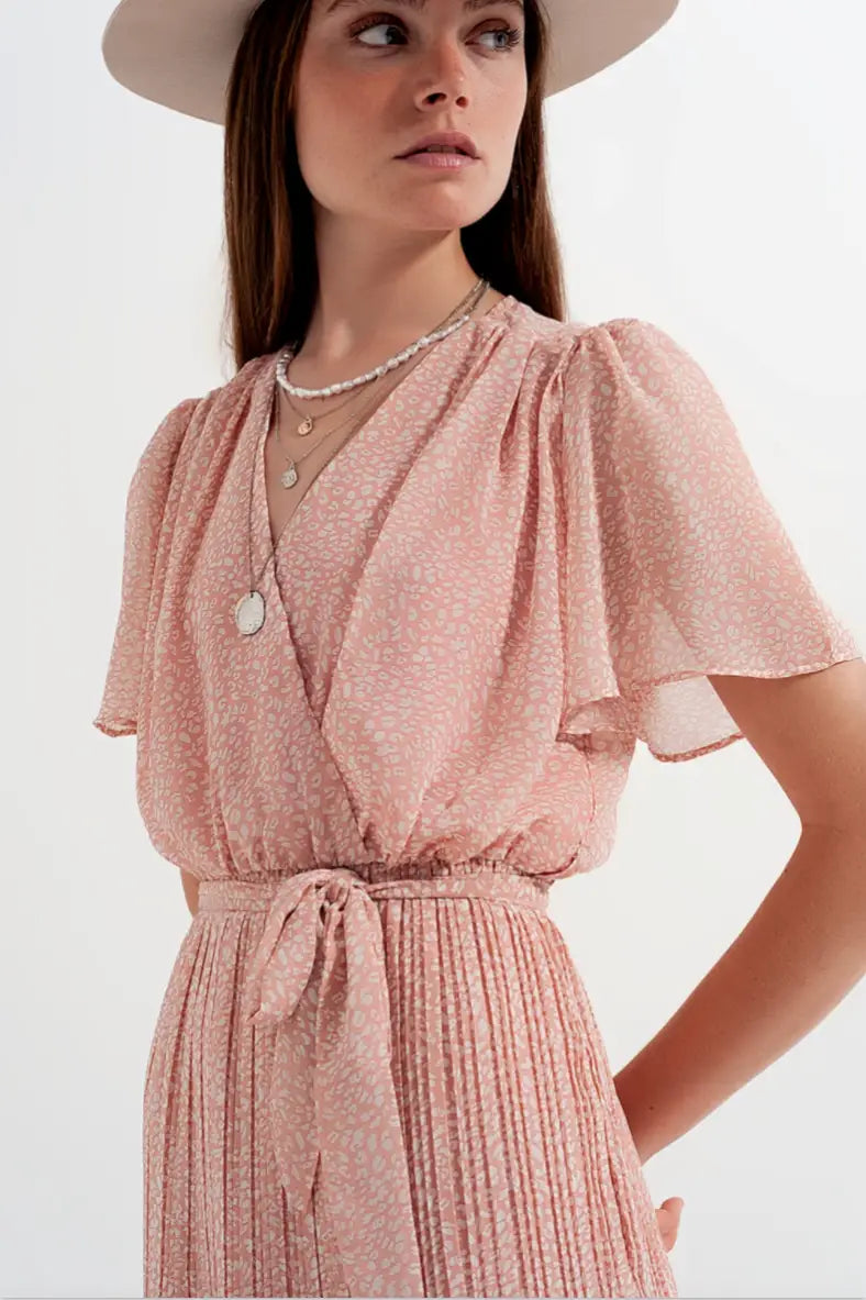 Ellie Pink Leopard Mini Dress