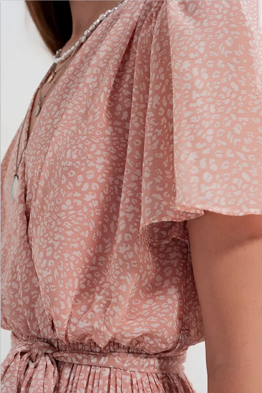 Ellie Pink Leopard Mini Dress