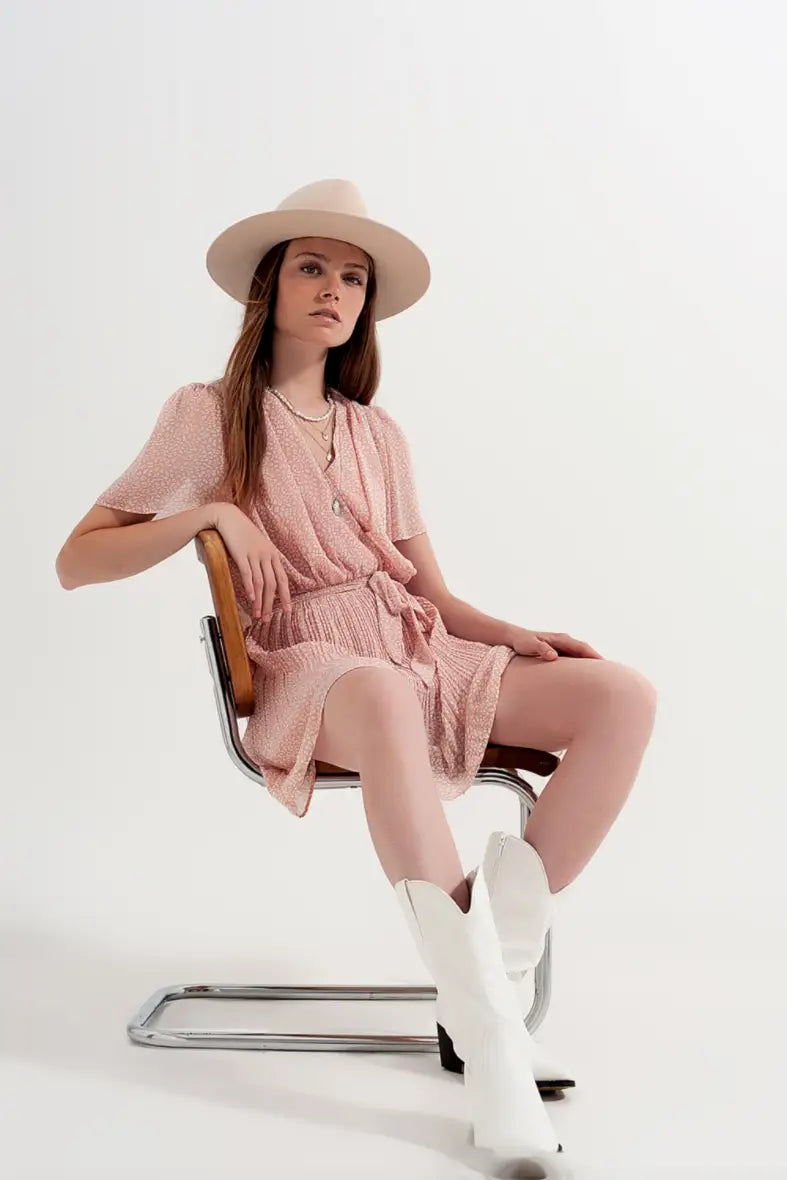 Ellie Pink Leopard Mini Dress