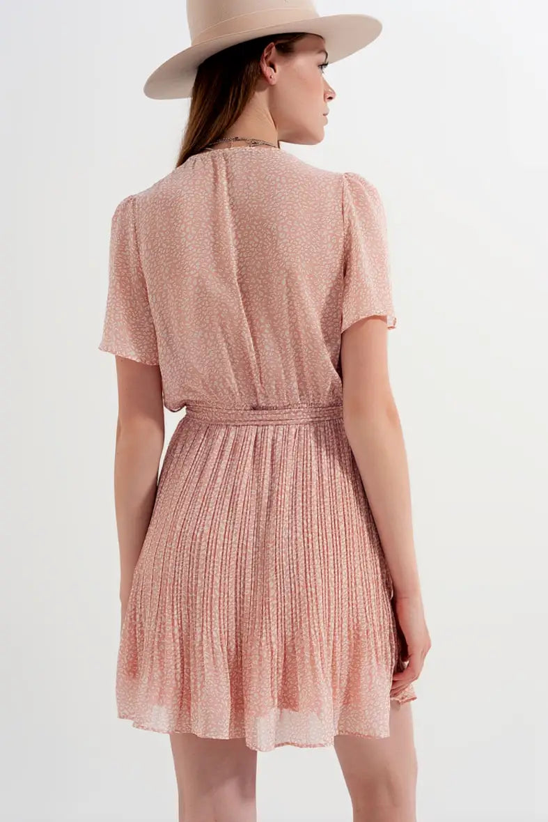 Ellie Pink Leopard Mini Dress