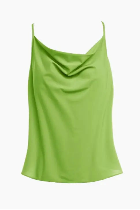 Pear Green Cowl Neck Cami - Tops