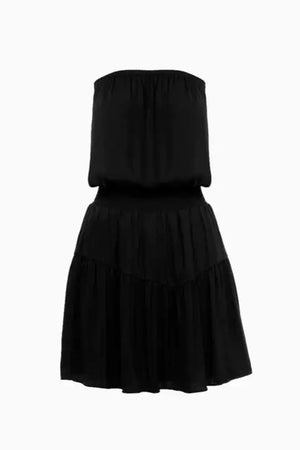 Capri Black Strapless Mini Dress - Dresses
