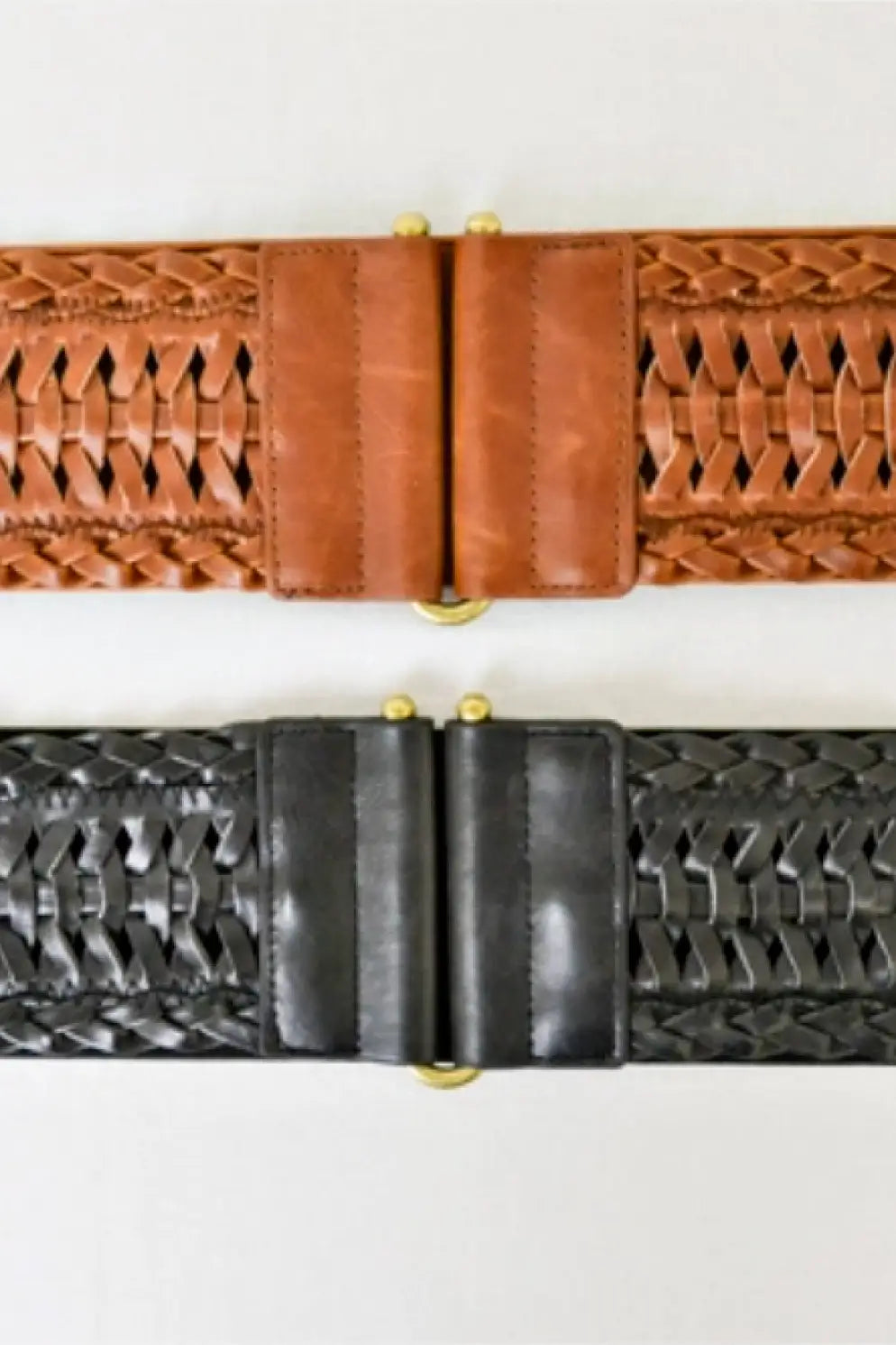 Black Braided Elastic Belt - Bags & Belts