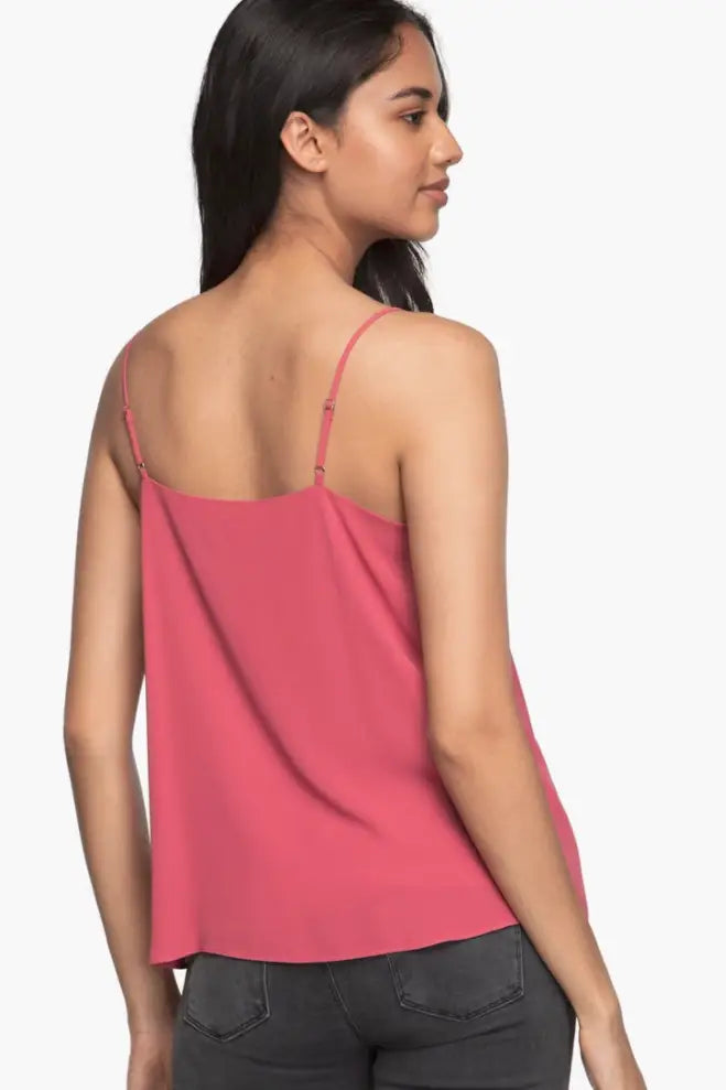 Marsala Ruffle Cami - Tops