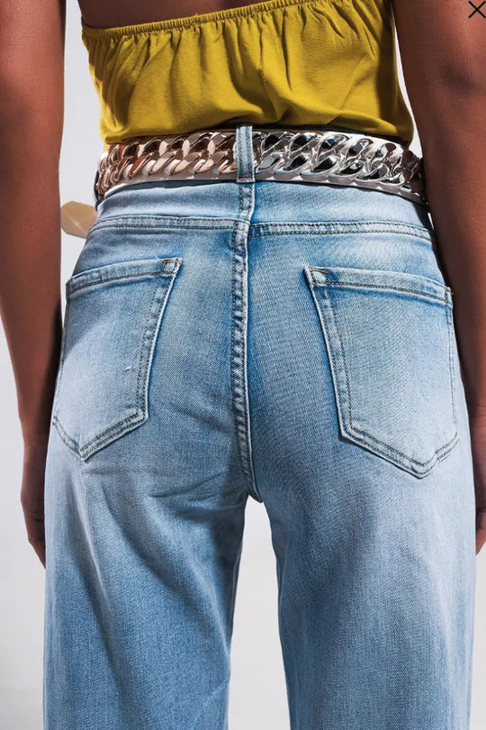 Elena Jeans in Light Wash - Bottoms