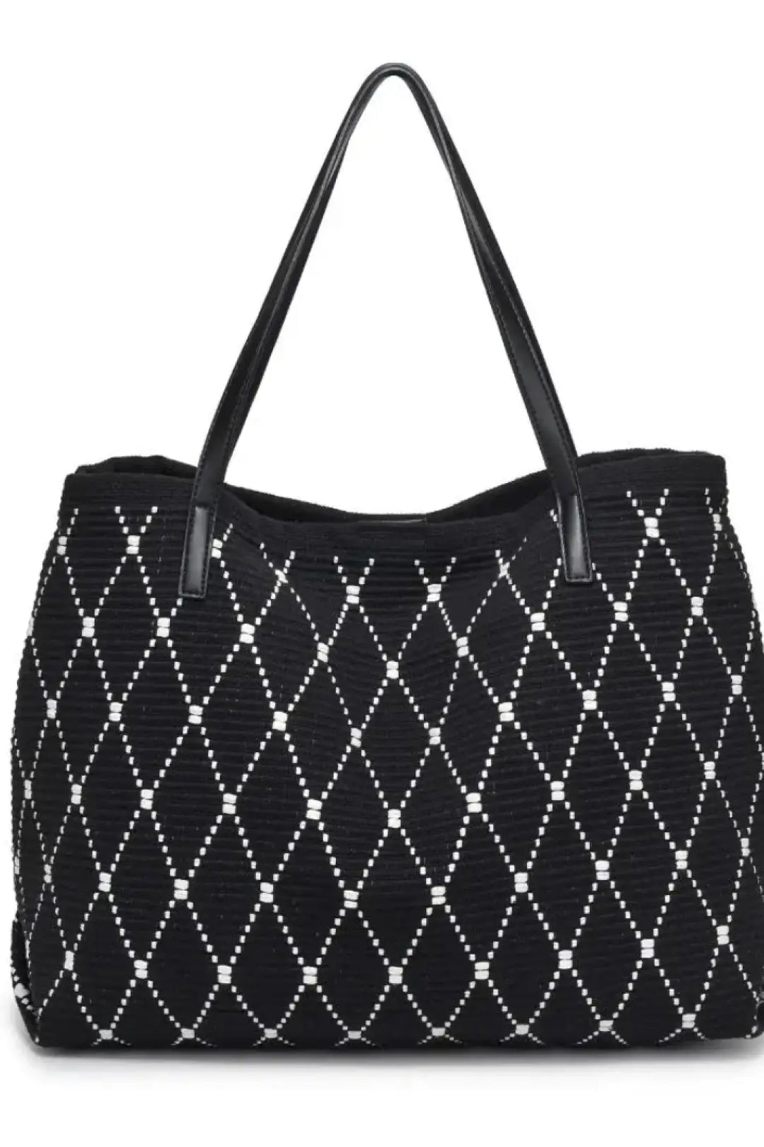 Pauline Black and White Tote Bag - Bags & Belts