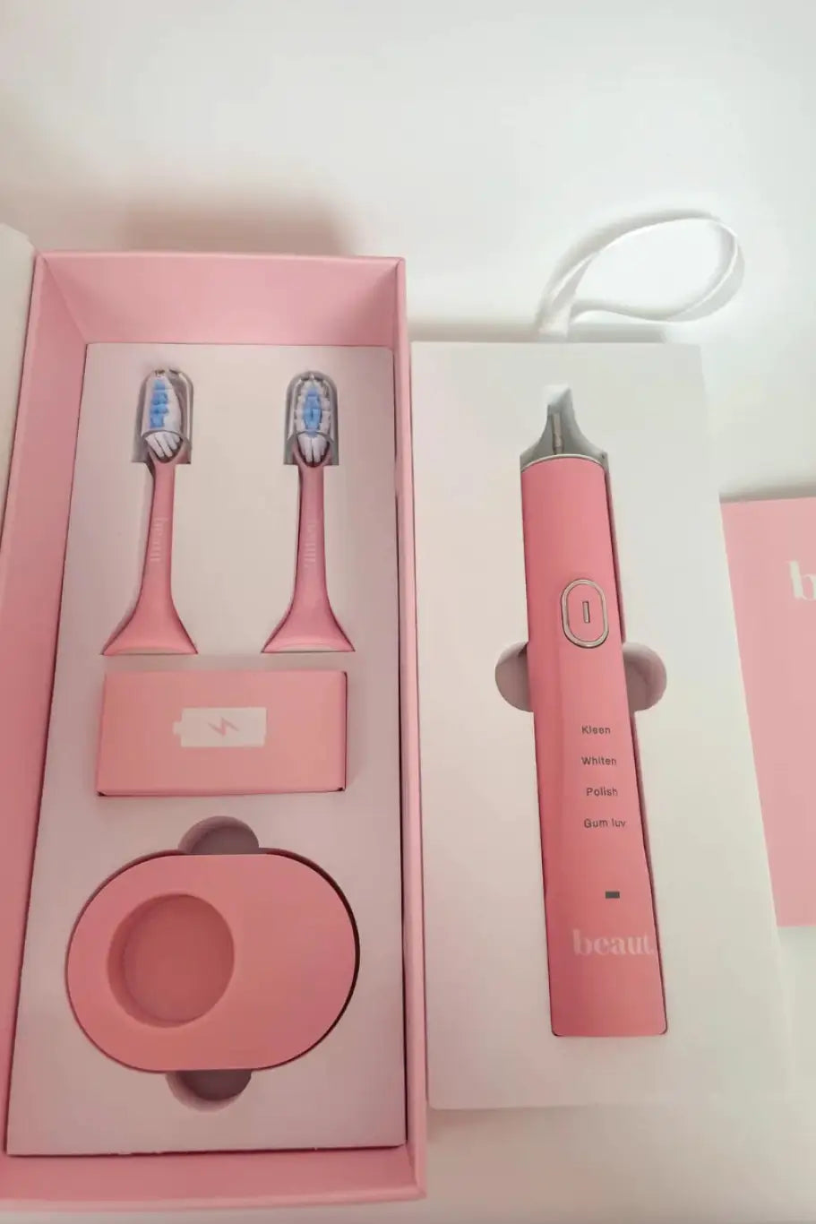 Smile Kleen Sonic Toothbrush in Pink or White - Beauty
