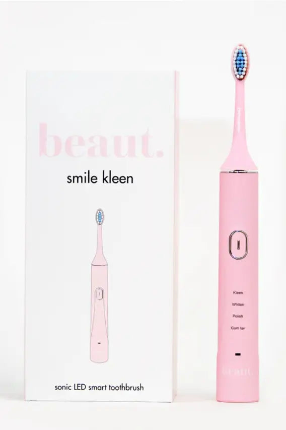 Smile Kleen Sonic Toothbrush in Pink or White - Beauty