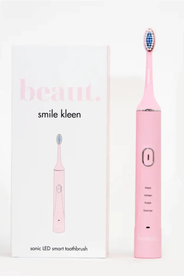 Smile Kleen Sonic Toothbrush in Pink or White - Beauty