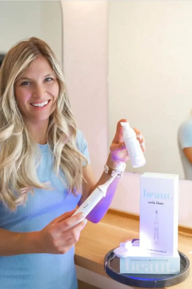 Smile Kleen Sonic Toothbrush in Pink or White - Beauty