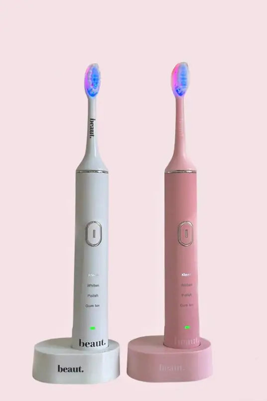 Smile Kleen Sonic Toothbrush in Pink or White - Beauty