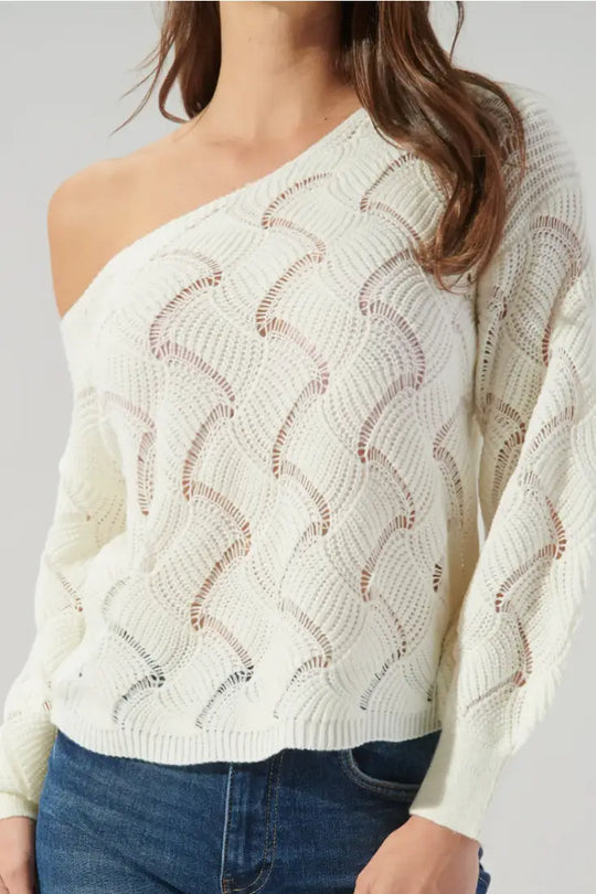 Natasha White Sweater - Shirts & Tops