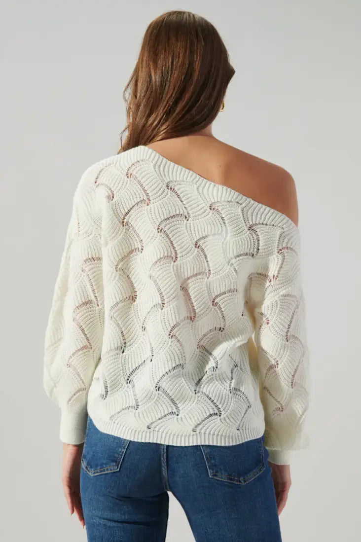 Natasha White Sweater - Shirts & Tops