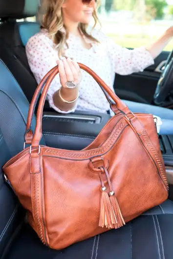 Hamptons Cognac Handbag - Handbags Wallets & Cases
