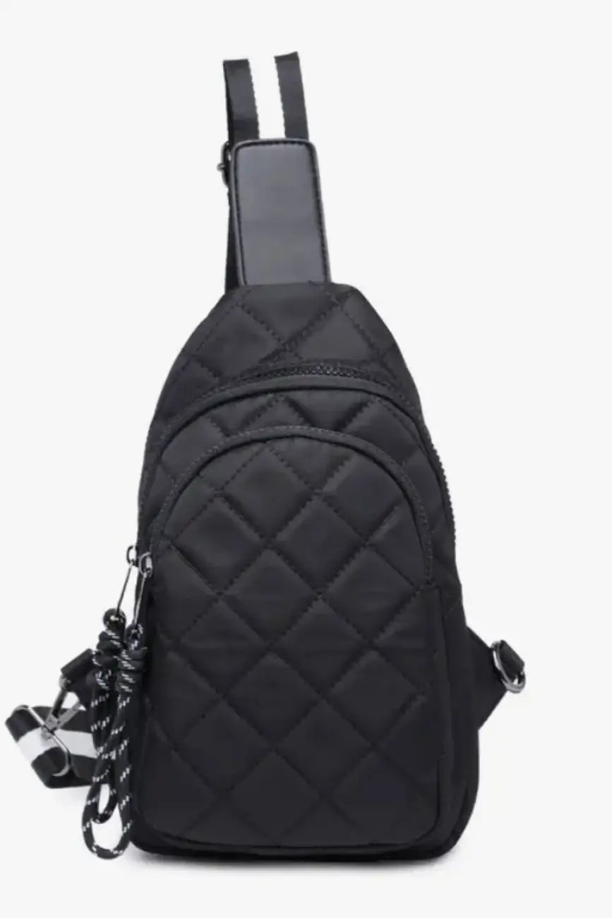 Black Quilted Sling Bag - Bags & Belts