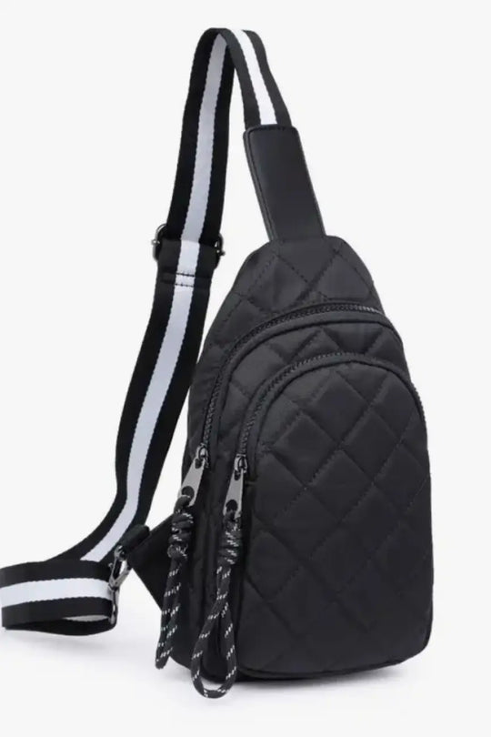 Black Quilted Sling Bag - Bags & Belts