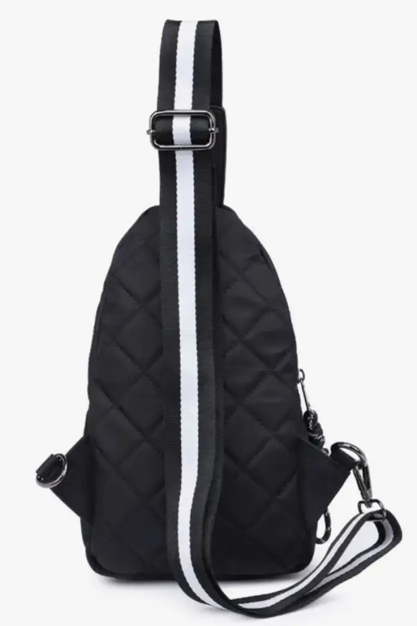 Black Quilted Sling Bag - Bags & Belts