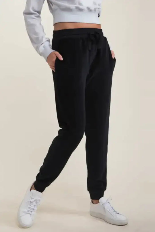 Black Fleece Joggers - Bottoms