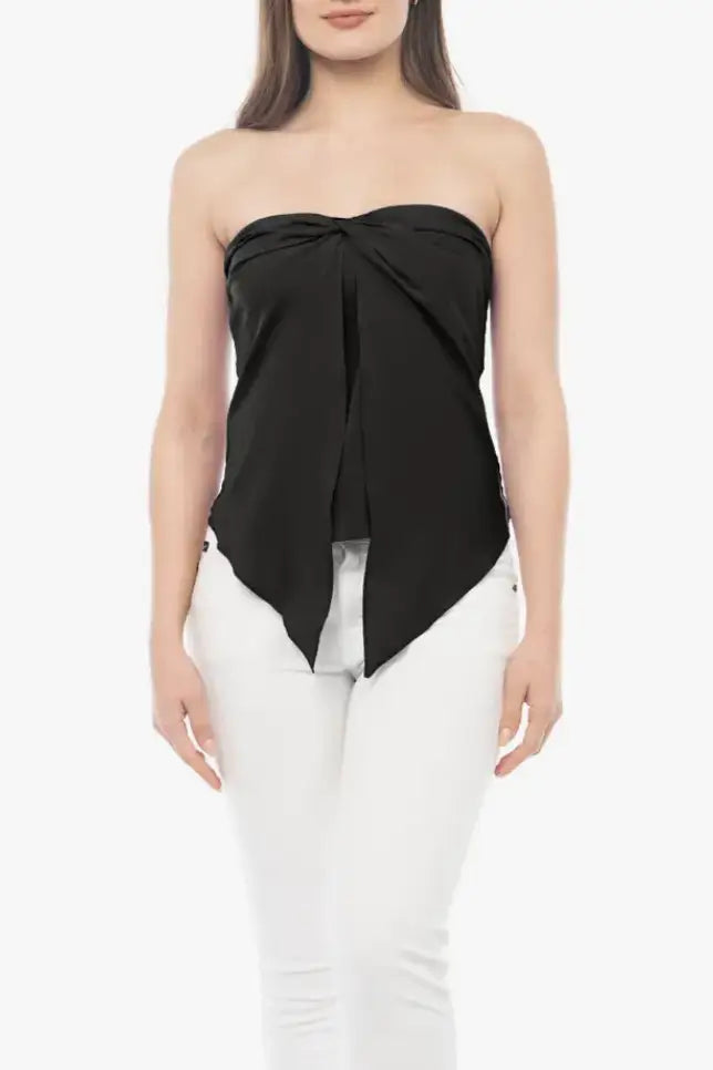 Vera Black Sleeveless Top - Shirts & Tops