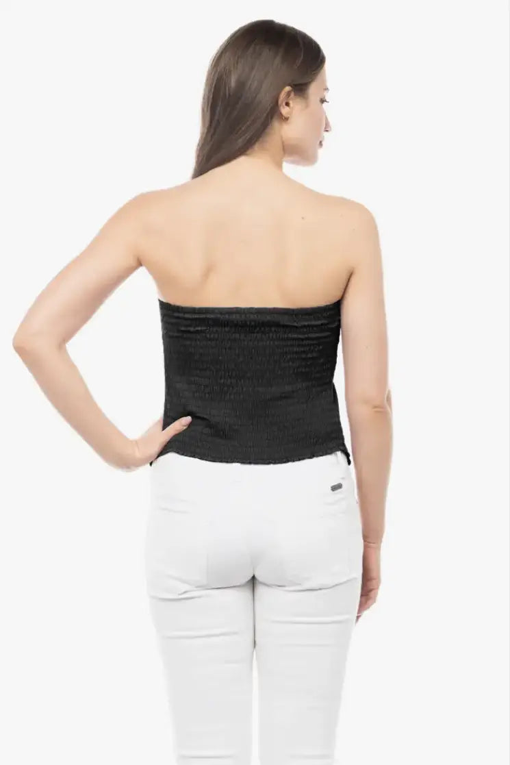 Vera Black Sleeveless Top - Shirts & Tops