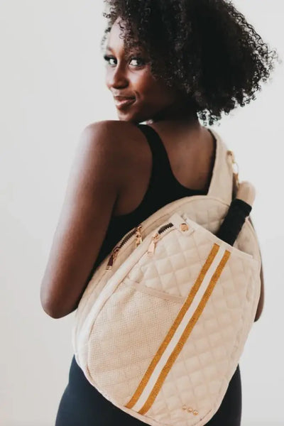 Pickleball Quilted Sling Bag - Bags & Belts