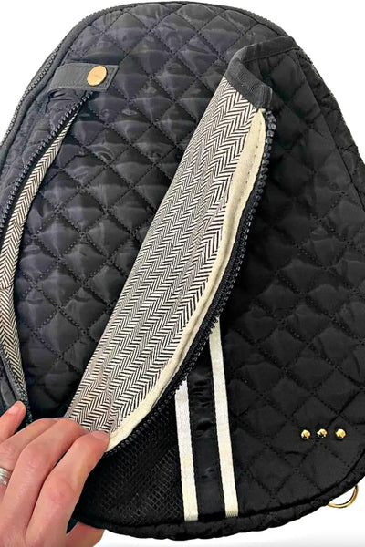 Pickleball Quilted Sling Bag - Bags & Belts