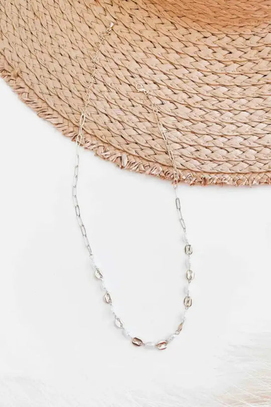 Perla Pearl Oval Chain Necklace - Jewelry