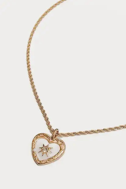 Very Vintage Heart Star Necklace - Jewelry