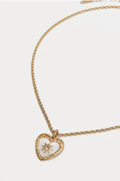 Very Vintage Heart Star Necklace - Jewelry