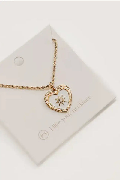 Very Vintage Heart Star Necklace - Jewelry