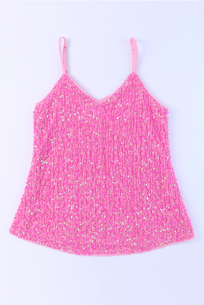 Malibu Pink Sequin Cami