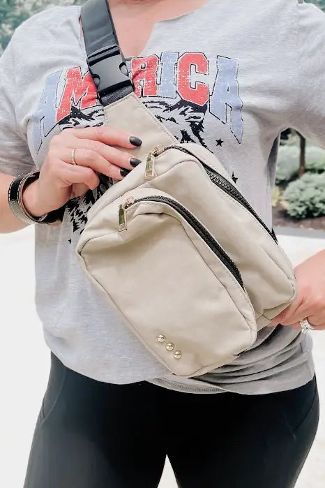 Tuscany Cream Sling Bag - Bags & Belts