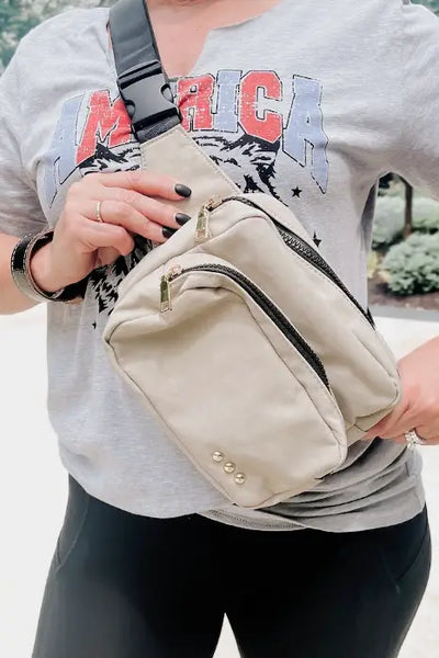 Tuscany Cream Sling Bag - Bags & Belts