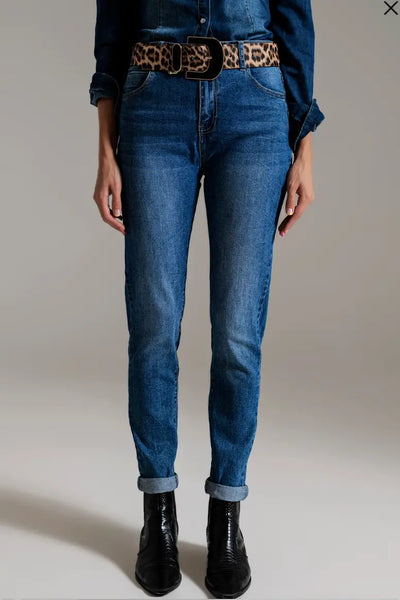Skinny High Waisted Denim Jeans Mid Wash - Bottoms