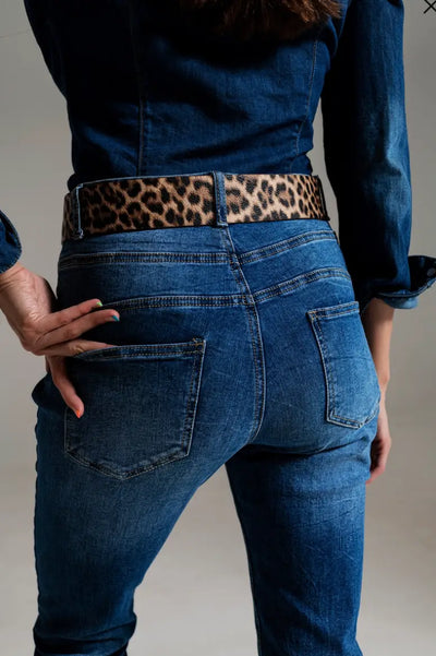 Skinny High Waisted Denim Jeans Mid Wash - Bottoms
