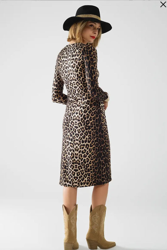 Wild Side Leopard Stretchy Dress - Dresses