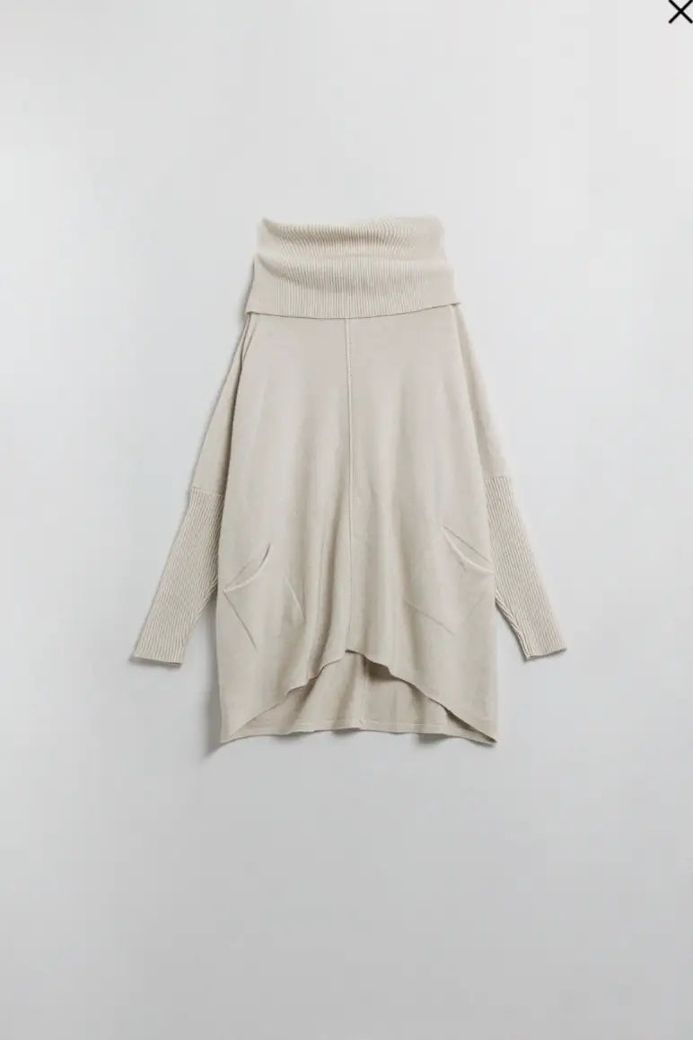 Oversized Beige Sweater - One size - Tops