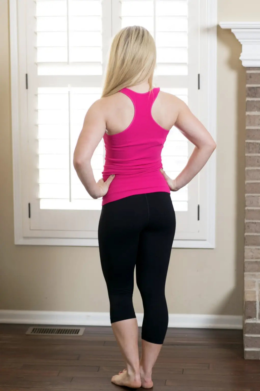 Fuchsia Ribbed Racer - Melissa Jean Boutique