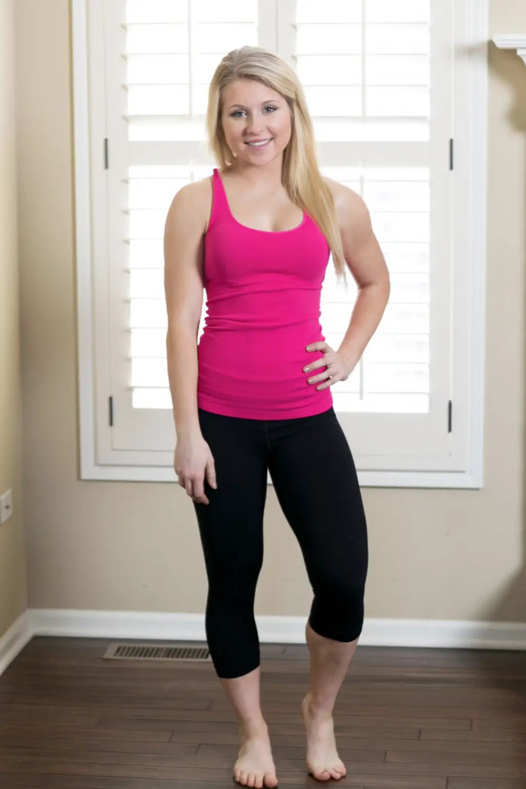 Fuchsia Ribbed Racer - Melissa Jean Boutique